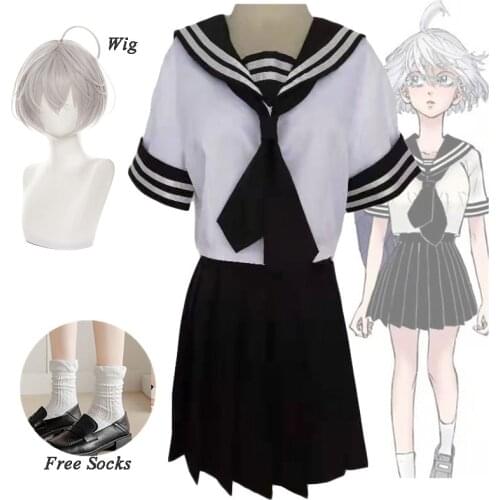 Anime Tokyo Revengers Kawaragi Senju Shiba Yuzuha Cosplay Costumes Dress Senju Kawaragi Sailor School JK Uniform Girl Skirt Suit