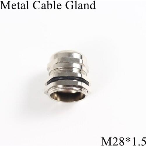 1piece/lot M28 Metal Cable Gland IP68 Waterproof Nickel Brass Connector Glands For 13-18mm Electric Wire M28*1.5 Copper Joint