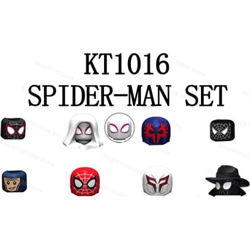 8pcs/set SpiderMan SET Assemble Building Blocks Bricks Superhero Model Figures Toys Children Gifts KT1016