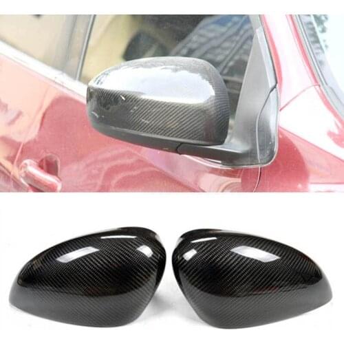 New Carbon Fiber Car Side Door View Mirrors Replacment Cover For Ford Focus 2012-2015