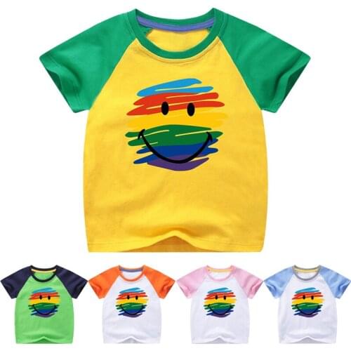 1-8Y baby boys girls t shirts kids tshirt cotton tops summer 2020 bendy kids t shirt boy girl t-shirt children tshirts clothes