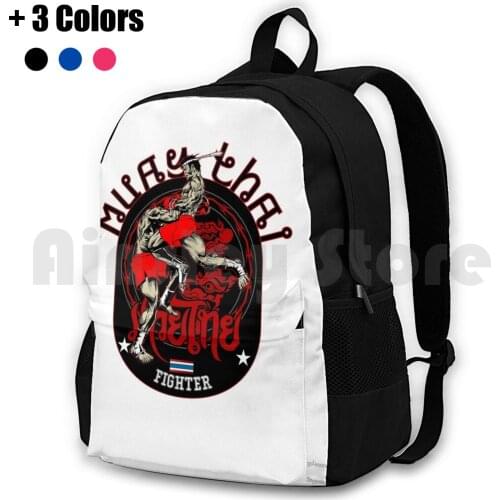 Muay Thai Fighter Outdoor Hiking Backpack Waterproof Camping Travel Muay Thai Thai Boxing Martial Arts Martial Arts Fight