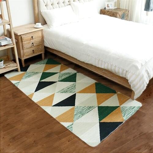 Nordic Europe Modern Bedside Carpet Bedroom Tatami Mat Floor Mat Sitting Room Sofa Tea Table Fashion Rectangle Rug Can Be Washed