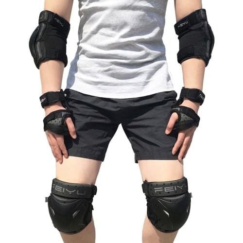 Complete 6pcs/Set Roller Skating Protector Elbow Knee Pads Kids Adults Riding Skateboard Ice Sports Wrist Guard Protective Gear