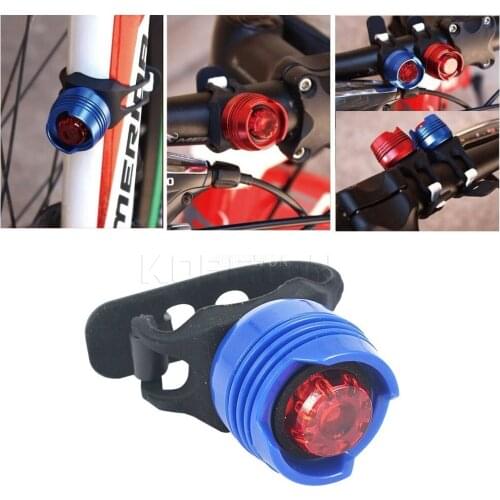 200Pcs/Lot LED Waterproof Bike Bicycle Front Rear Tail Helmet Red Flash Lights Safety Warning Lamp Cycling Safety Caution Light