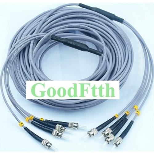 4 Core Fiber Armoured armored Patch Cord Jumper ST-ST Multimode 62.5/125 OM1 GoodFtth 100-500m