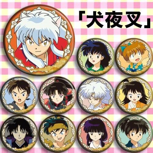 58mm Inuyasha cartoon badge Sesshoumaru Kagome Acrylic Brooch Icons