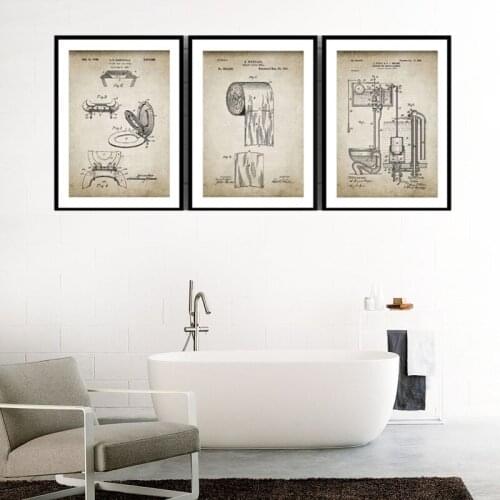 Abstract Painting Bathroom Decoration Painting Poster Wall Artist Home Decoration Canvas Painting for Living Room Bedroom