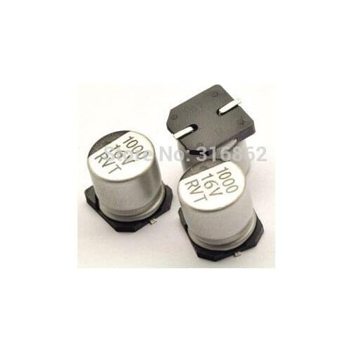 Free shipping 16V1000UF 16V 1000UF size: 10mm x 10mm SMD aluminum electrolytic capacitors diameter 30PCS/LOT ORIGINAL ROHS