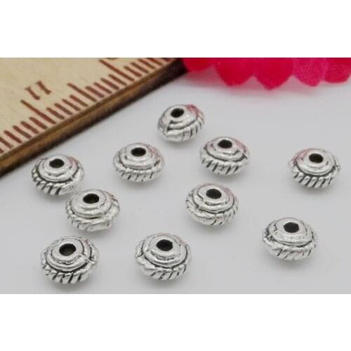 Free Ship 1000PCS Wholesale Tibetan Silver Spacer Beads Fit Jewelry Making 5x3mm