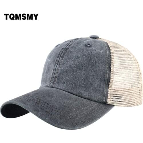 TQMSMY Summer Cotton Men Women Mesh Baseball Caps Solid Mens Cap With Adjustable Summer Head Visor Baseball Caps Hats TMA22
