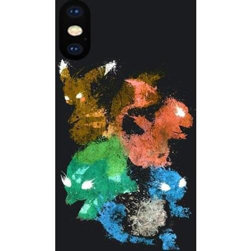 TAKARA TOMY Pokemon Graffiti Phone Case for IPhone 6S/7/8P/X/XR/XS/XSMAX/11/12Pro/12min Phone Couple Case Cover