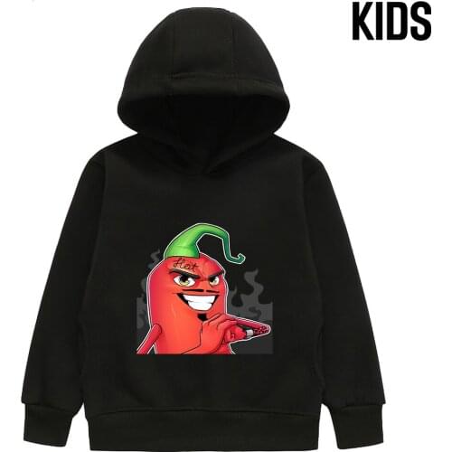 Childrens Hoodie Merch EdisonPts Chilli Autumn Winter Kids Long sleeve Thicked Hooded Sweatshirts Edison Pts Family Clothing