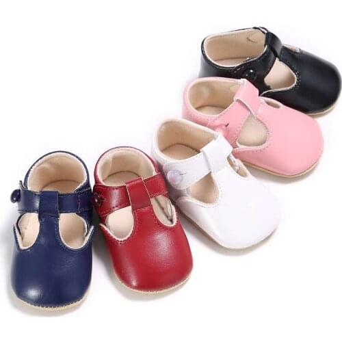 Spring Baby Shoes PU Leather Newborn Girls Shoes First Walkers Baby Moccasins 0-18 Months