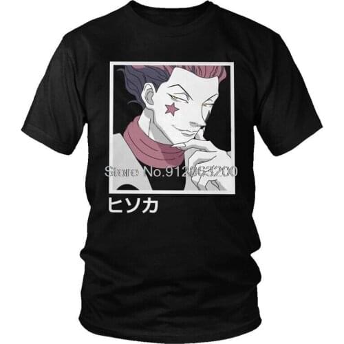 Tvoe Male Hunter X Hunter T-Shirt Funny Anime Manga Hisoka Morow Tshirt Short Sleeve Unique T Shirt Homme Cotton Tee Gift