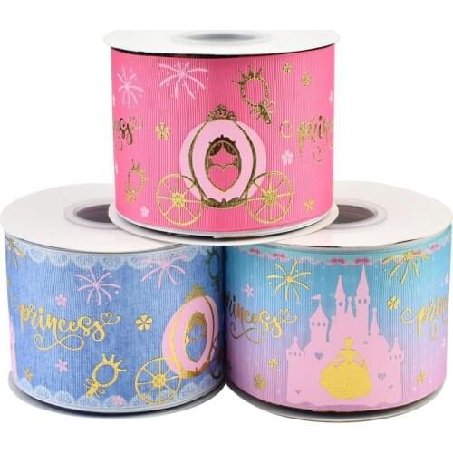 HSDRibbon 75mm 3inch hsd-design custom Popular Pattern on Grosgrain Ribbon