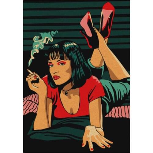 Square/Round Drill 5D DIY Diamond Painting Movie "Pulp Fiction" Mia Wallace 3D Embroidery Cross Stitch Living Room Decoration