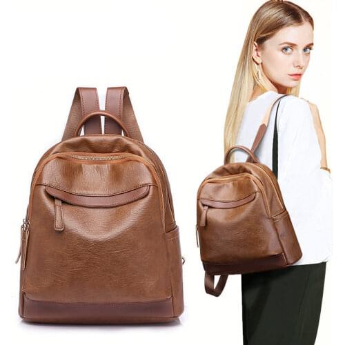 Женские кожаные рюкзаки KVKY China At AliExpress