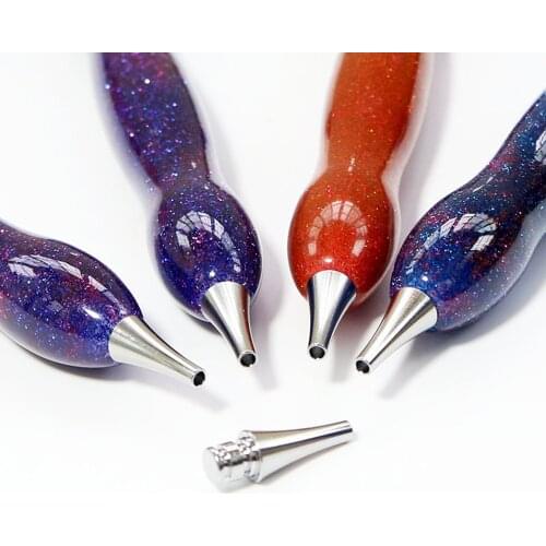 New DIY Diamond Painting Tool Resin Point Drill Pen With Metal Point Drill Heads And Replaceable Multi Placer Tip Accessories
