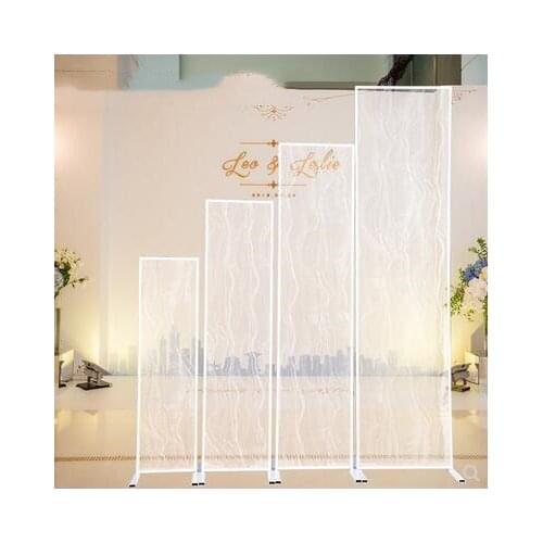 New wedding props Chinese iron geometric screen lace rectangular door frame wedding background display window decoration