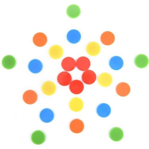 Plastic Poker Chips Casino Bingo Markers Token Fun Family Club Game Toy Creative Gift Accessories 100x 24MM