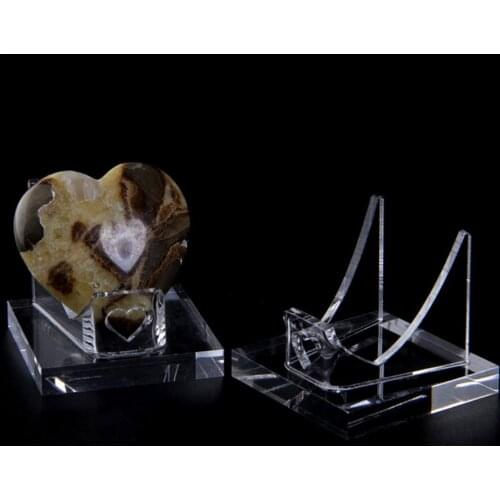 Transparent Acrylic Specimen Supporting Base Heart-shaped Stone Mineral Fossl Stand Display Holders Home Decoration
