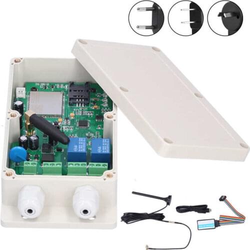 AC/DC 12-24V Remote Control Box Relay Contact Switch Access Double Channel for GSM-KEY-4G 4G/3G/GSM