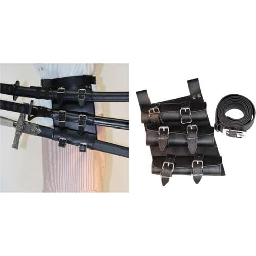 Medieval Armor Renaissance Knights Holster Medieval Viking Pirate LARP belt sword belt bag Waist Hanger Sword Frog Belt 3 swords