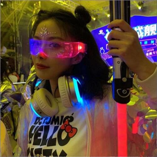 Sense Of Future Science Technology LED Luminous Glasses Popular Goggles Party Christmas Colorful Light Shades Prom Decorations