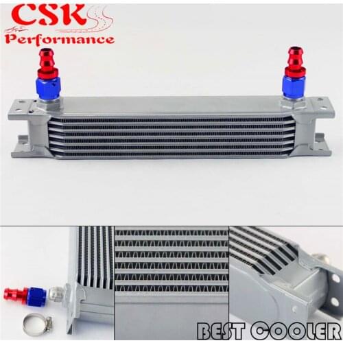 UNIVERSAL 7 ROW AN8 ENGINE OIL COOLER 8AN 7ROWS + 2pcs push-on hose end