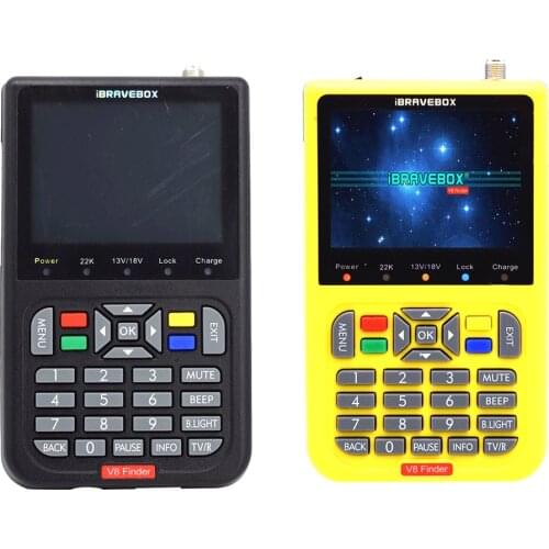 V8 3.5'' LCD HD Satellite Finder Signal Meter DVB-S/S2 Digital Satellite Detector Finder Support H.264 Outdoor