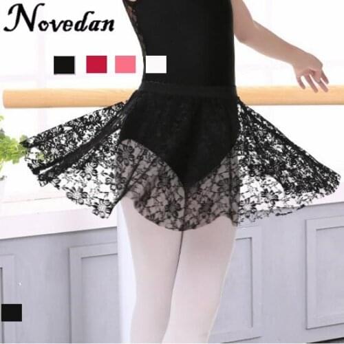 Black White Red Pink Elastic Tulle Lace Ballet Dance Skirt Children Girls Ballet Tutu Dress Dance Costumes For Kids