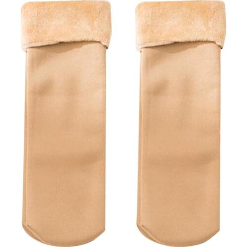 10x Women Thick Lined Slipper Socks Winter Warm Fuzzy Soft Crew Socks Skin