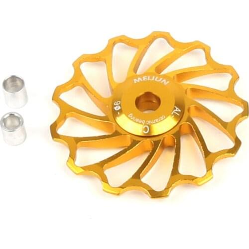 11T 13T Mountain Road Bicycle Rear Wheel Bearing Guide Wheel Ceramic Bearing Wheel Rear Pulley Bicycle Parts