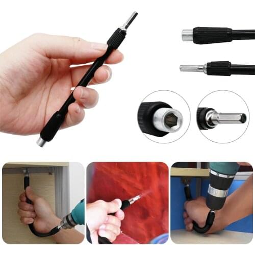 132mm Flexible Drill Bit Extension Soft Shaft Screwdriver Drill Bit Holder 4mm Hex Shaft Rod Adapter for Power Tool
