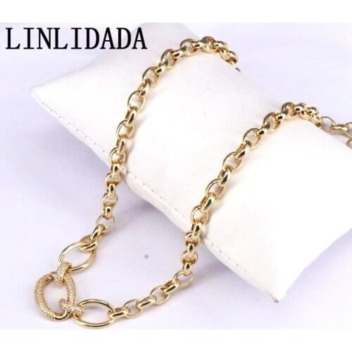 3Pcs Gold Chain Necklace For Women Crystal Cz Chain Necklace Zirconia Link Punk Fashion Jewelry Gifts