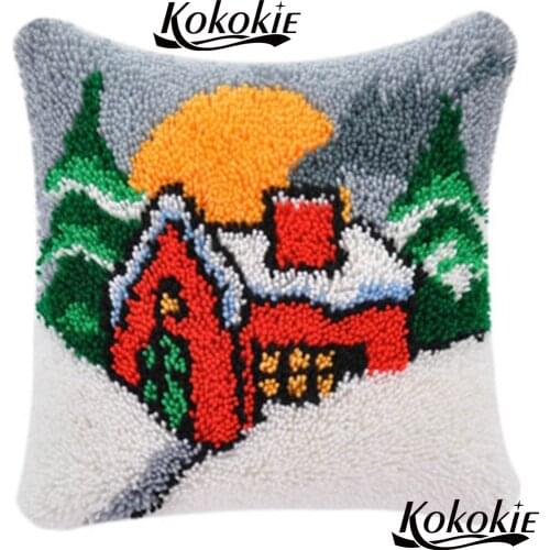 3d embriodered mats latch hook rug making kits cushion embroidery yarn handmade cross stitch kits embroidery needlework sets