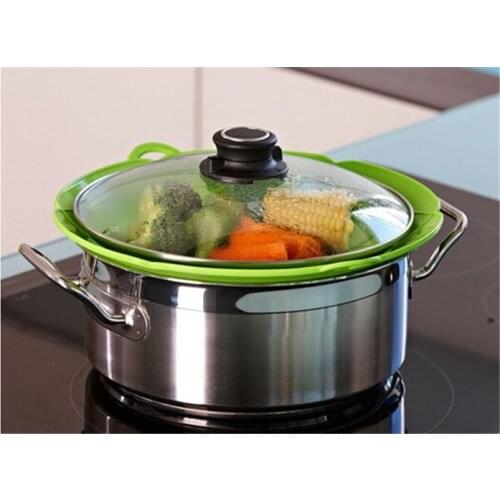 50pcs/lot Multi-function Silicone lid Spill Stopper Silicone Cover Lid For Pan Cooking Tools