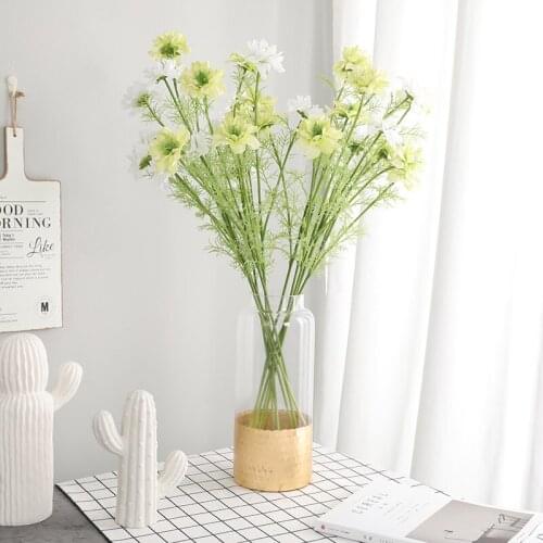 70 cm Wedding Road Lead Layout Artificial Gesang Flower Home Desktop Table Decor Silk Flores Artificiales Chrysanthemum 4 Colors