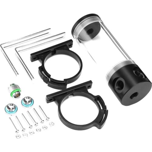 Acrylic Cylinder Reservoir Water Tank G1/4 50Mm X 140Mm For Pc Liquid Cooling Water Cooling Kit For Computer Cpu