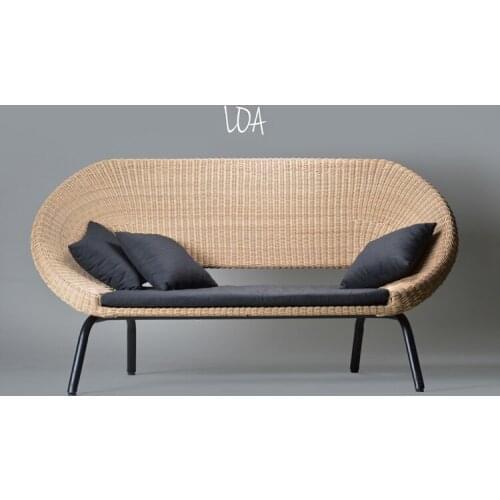 Boreal Europe style courtyard rattan weaving sofa Outdoor balcony futon sofa sofas for living room Creative design furniture