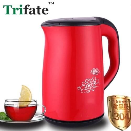 XDL18 1.8L 1500W fast heating anti-scald boiling water electric kettle red