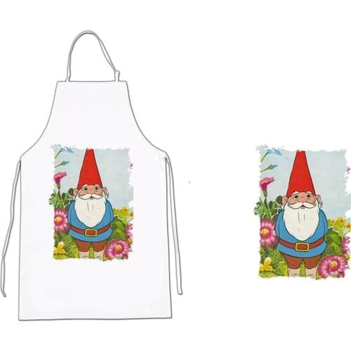 MERCHANDMANIA apron A3 DAVID the Gnome series drawings home kitchen cooking white polyester fiber custom offer