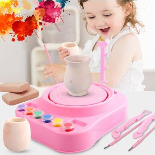 Clay Pottery Wheel Craft Kit Ceramic Machine Without Clay for Kids and Beginners