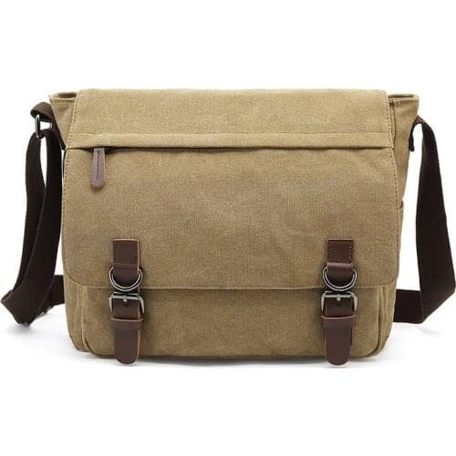 Men Canvas Messenger Bag Vintage Brand Business Casual Travel Shoulder Bag Crossbody Bags For Men 2020 Bolso Hombre Retro