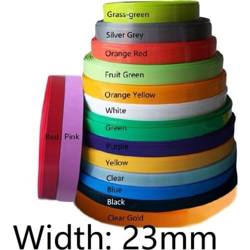 Width 23mm (Diameter 14.5mm) Lipo Battery Wrap PVC Heat Shrink Tubing Insulated Case Sleeve Protection Cover Flat Pack Colorful