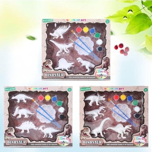 Painting Dinosaurs Arts Crafts Decorate Your Own Dinosaur Figurines Kit Toys for Kids