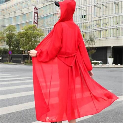 Korean Fashion Tops Spring Fall Hoodie Cardigan Women Summer Beach Boho Kimono Black White Yellow Red Long Cardigan Top ZY5494