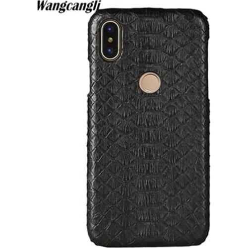 Leather python skin cover back cover For Xiaomi Mi Max 3 case python skin high-end custom phone case For HUAWEI Nova 2s P20