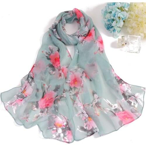Hot 2018 new brand women scarf spring summer silk scarves shawls and wraps lady pashmina beach stoles hijab foulard